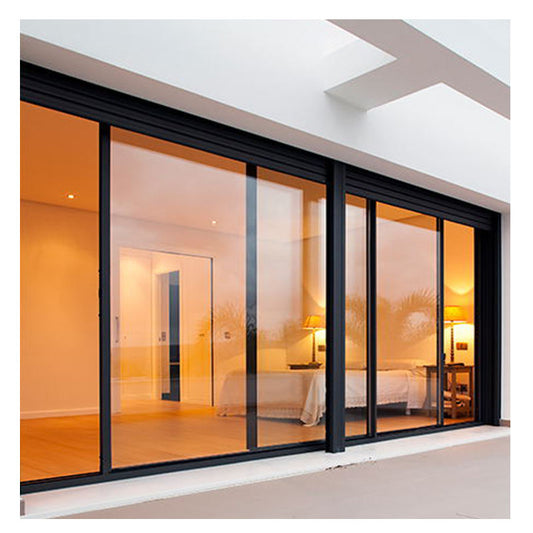 Double glass exterior modern doors with built-in blinds modern design aluminium sliding doors