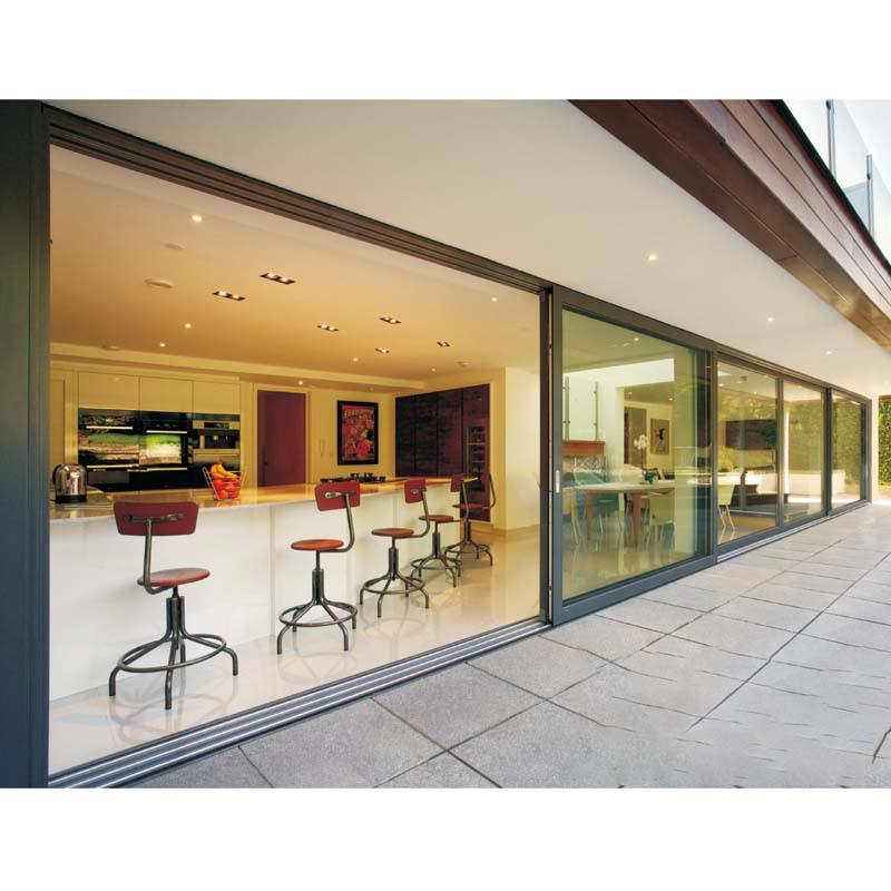 Double glass exterior modern doors with built-in blinds modern design aluminium sliding doors