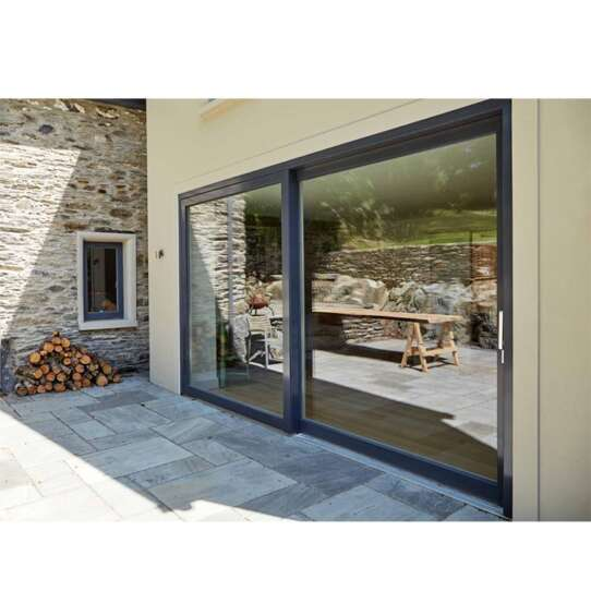 Double glass exterior modern doors with built-in blinds modern design aluminium sliding doors