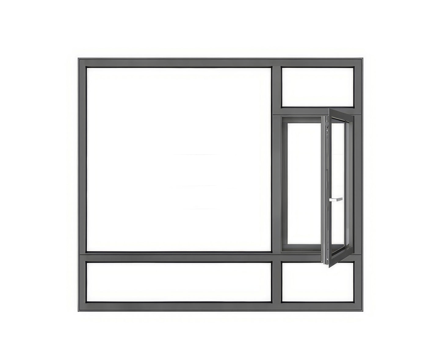 European standard soundproof double glazing aluminum tilt and turn windows hotel aluminum frame glass casement windows